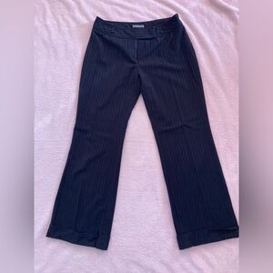Apt. 9 Petite Black Pin-Stripe Cuffed Trousers